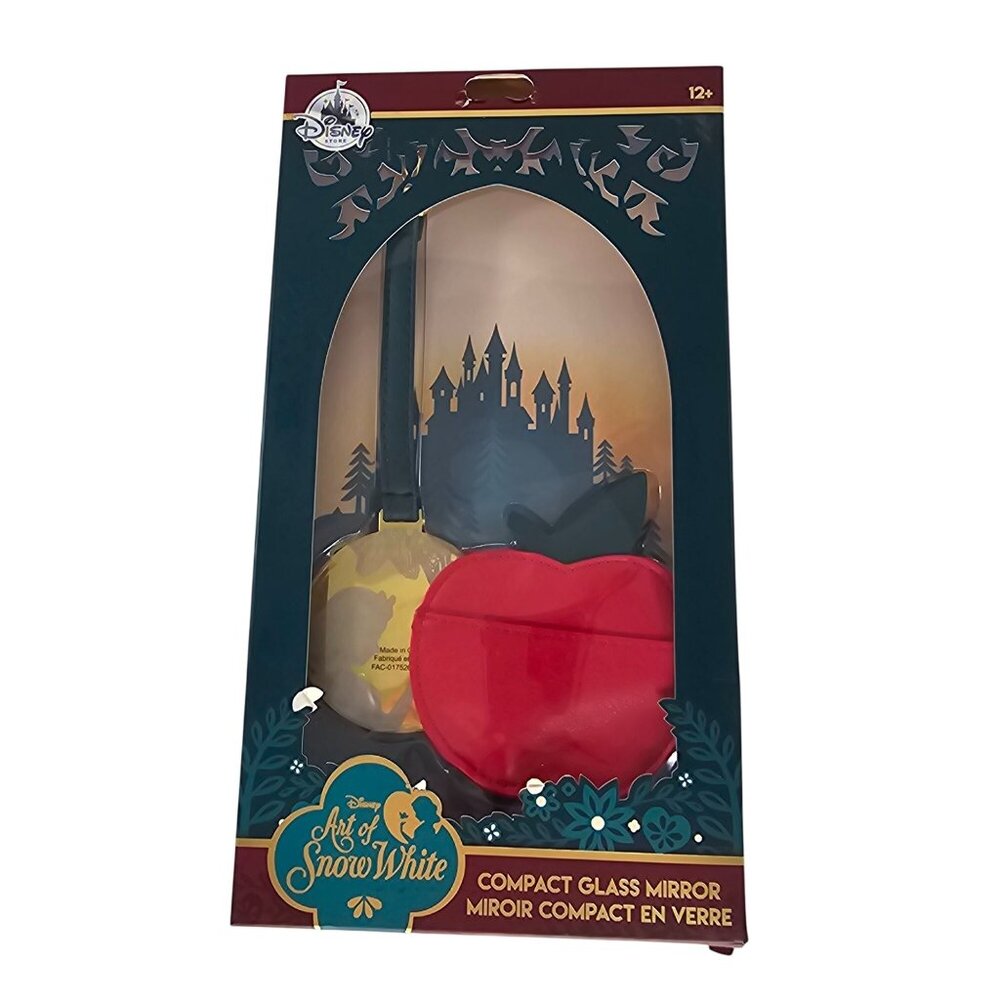 Disney Art Of Snow White Compact Glass Mirror Apple Design New Open Box